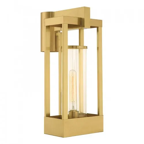 1 Lt Satin Brass Post Top Lantern