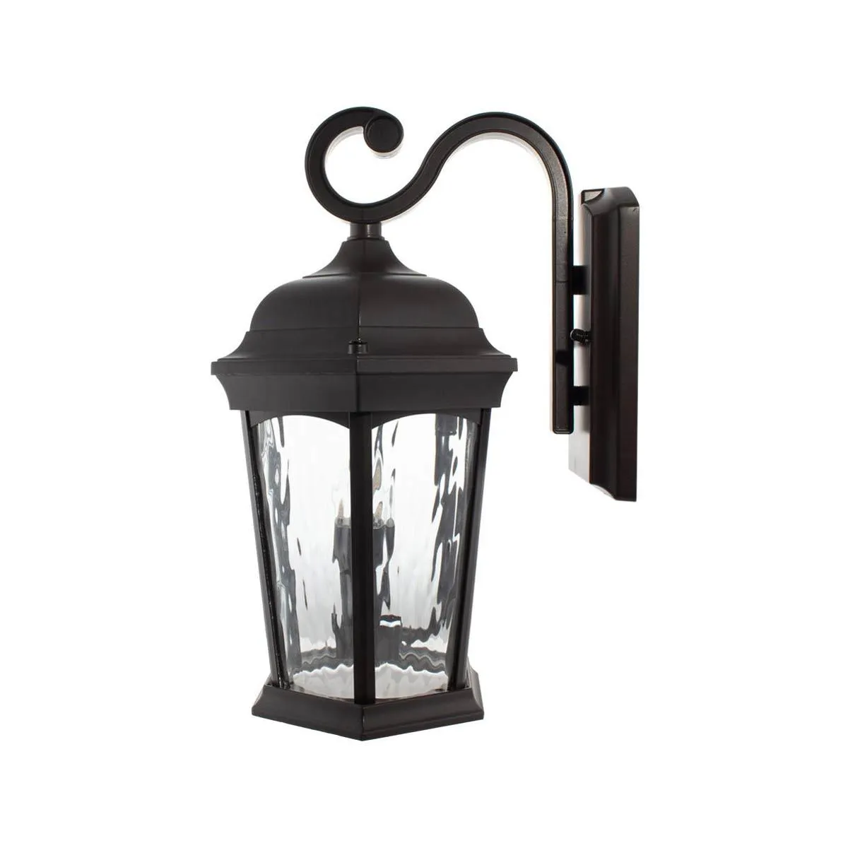 15 in. LED Outdoor Wall Lantern 1200 Lumens 3000K Bronze finish