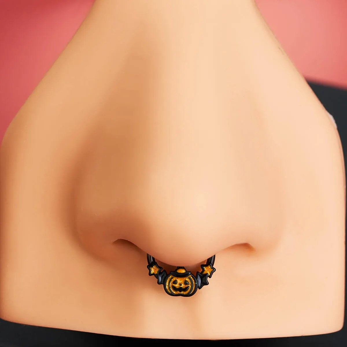 16G Wacky Halloween Pumpkin Septum Ring