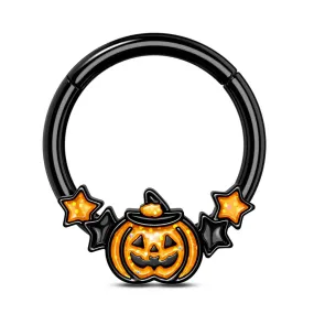 16G Wacky Halloween Pumpkin Septum Ring