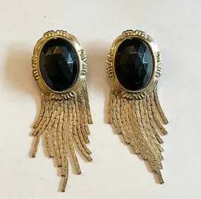 1970s vintage statement pierced earrings