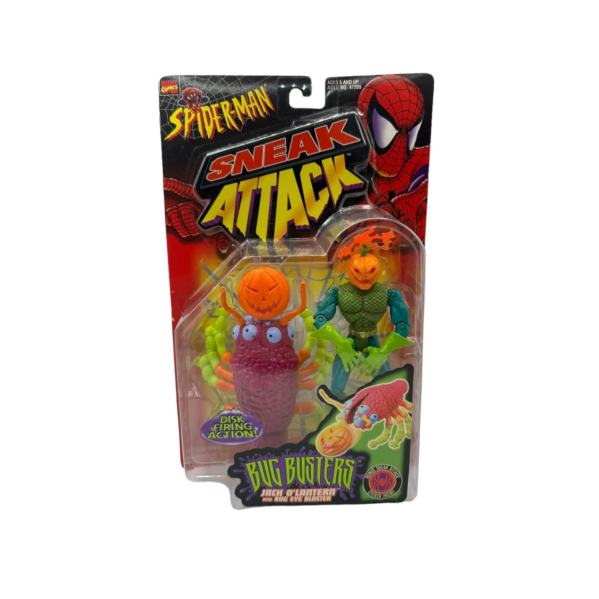 1998 TOYBIZ SPIDER-MAN BUG BUSTERS JACK O' LANTERN AF