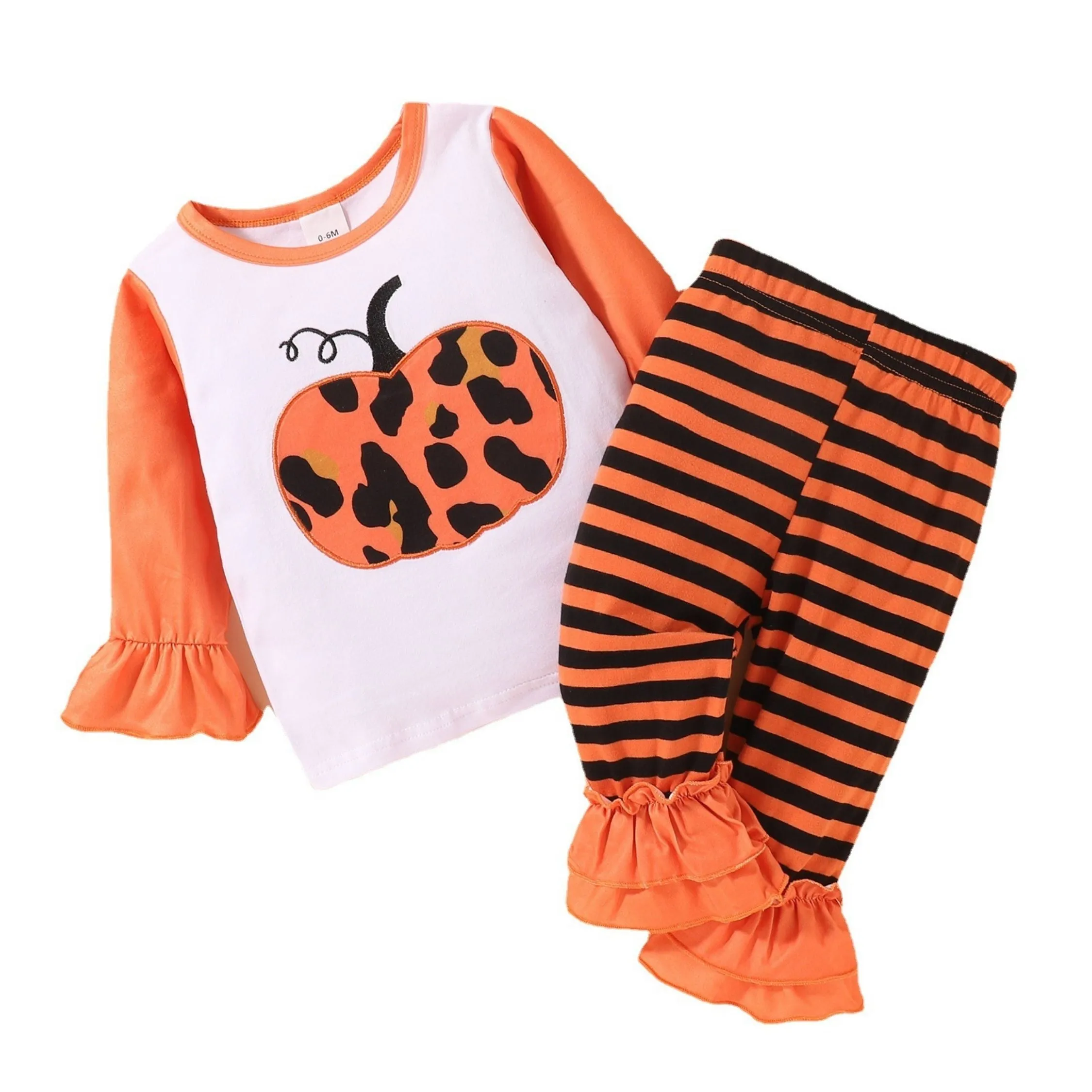 2 Piece Pumpkin Top & Trouser Set