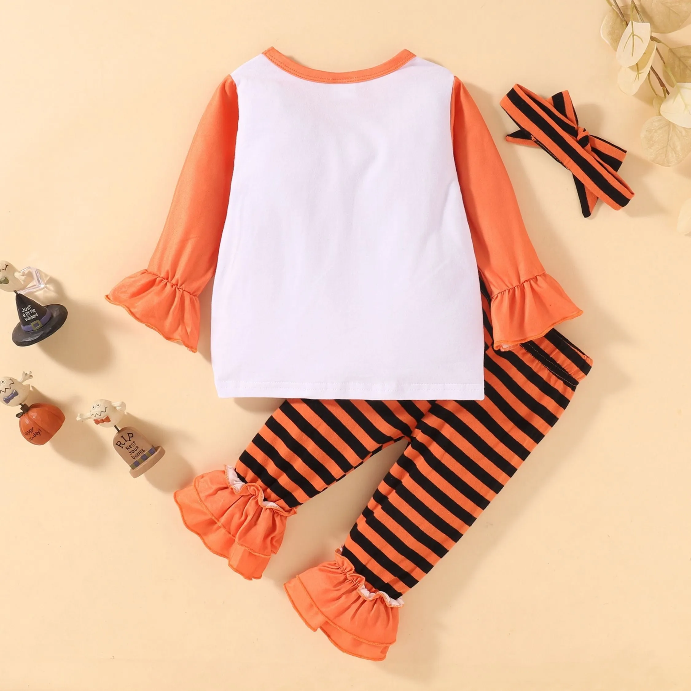 2 Piece Pumpkin Top & Trouser Set