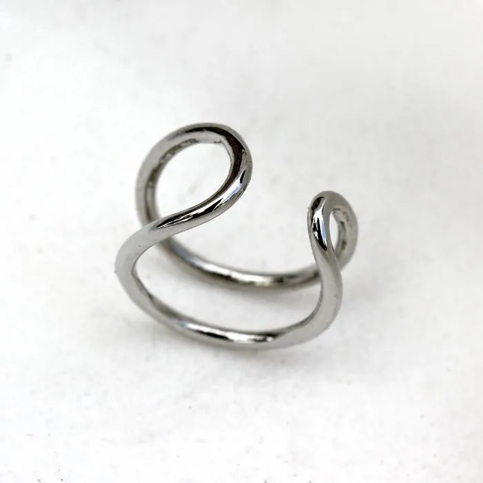 316L Stainless Steel Double Ring Fake Cartilage Ear Cuff