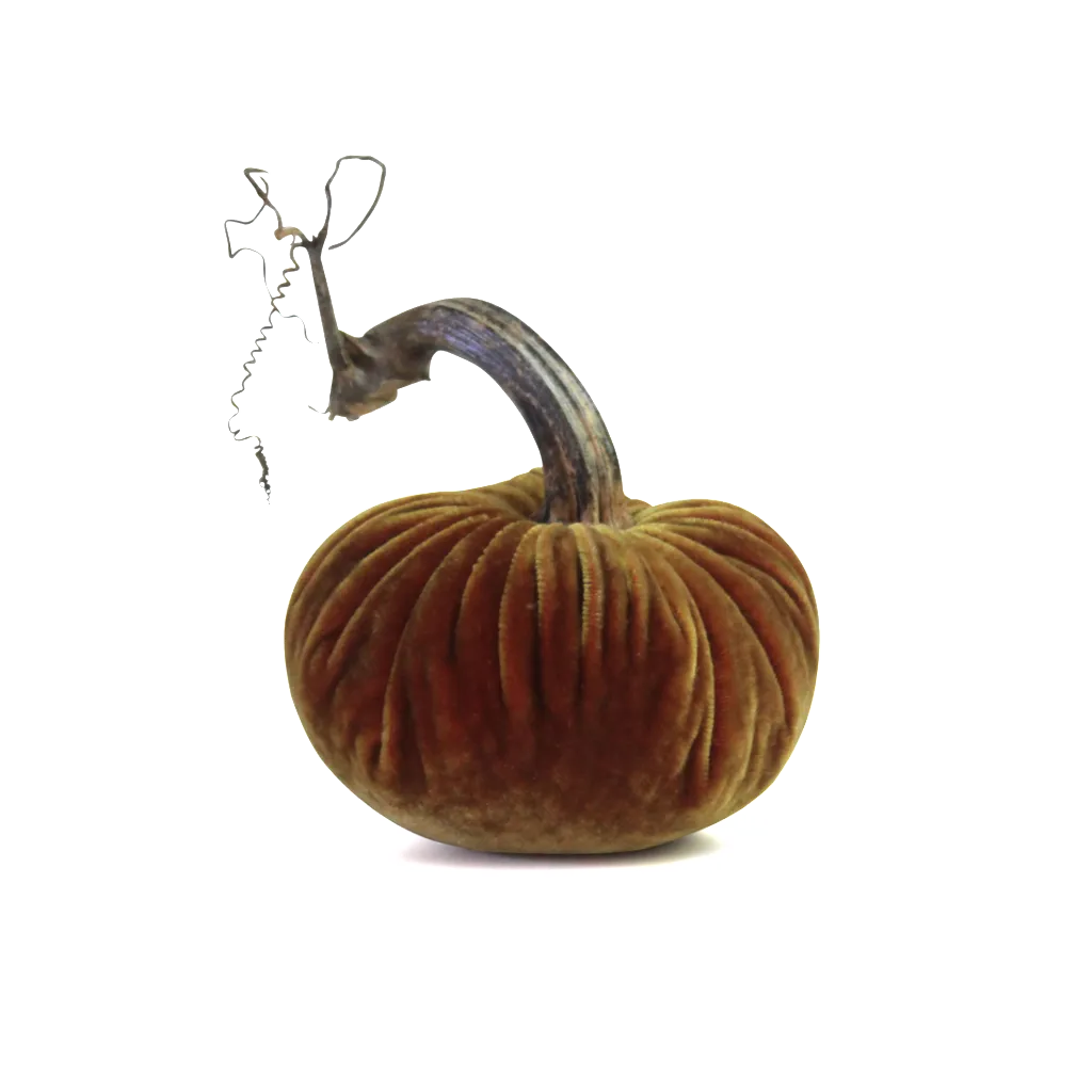 3" Velvet Pumpkin