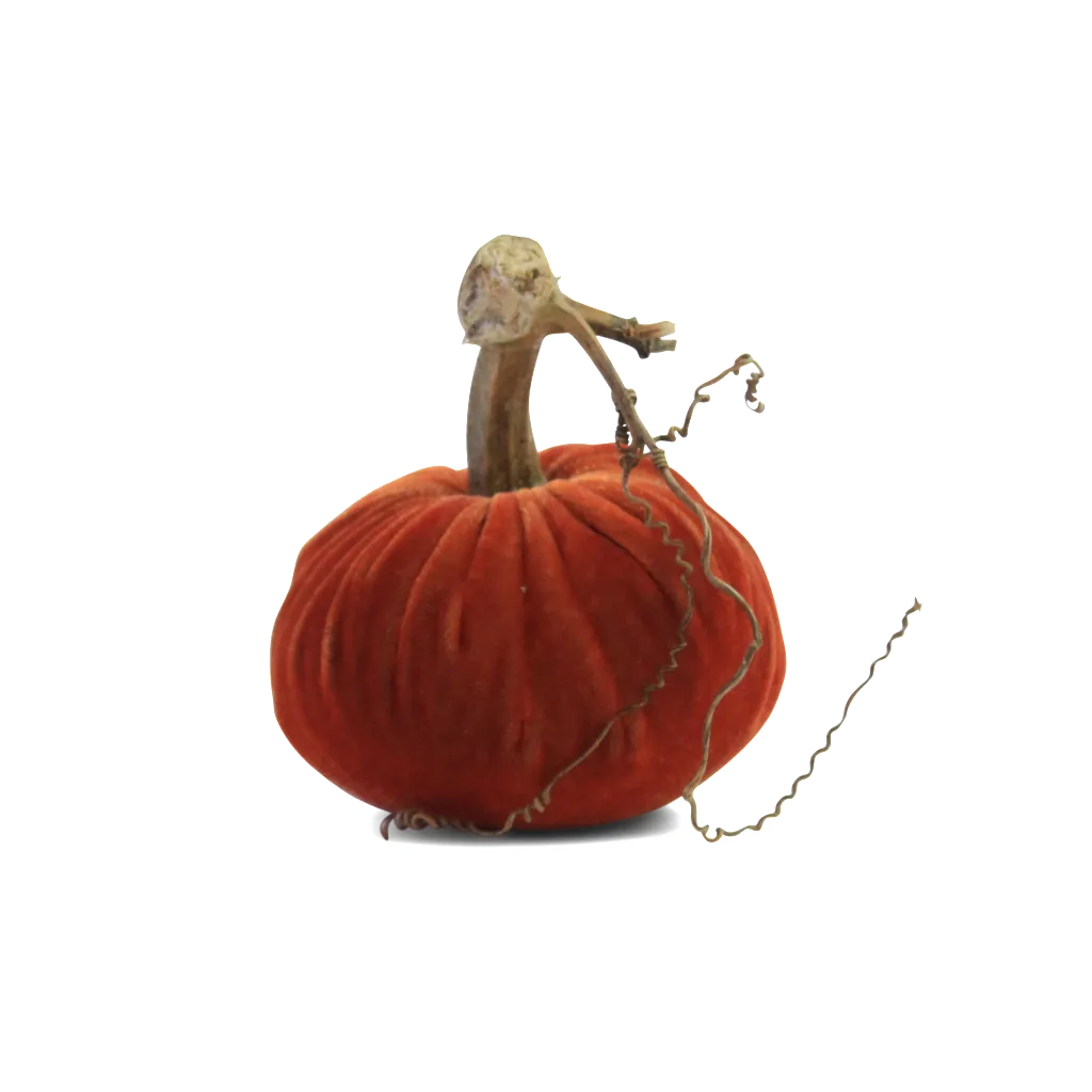 3" Velvet Pumpkin