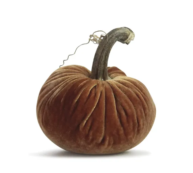 4" Velvet Pumpkin