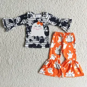 6 A11-13 girl halloween cute ghost orange set-promotion 2023.9.25