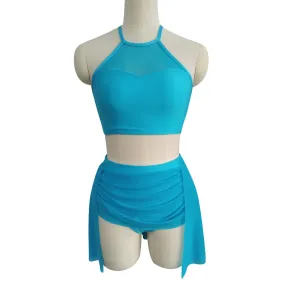 #6378-C  CHILDS Nylon/Lycra Mesh Modern Dance Costume-Dance School Troupe or Solo Performance