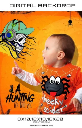 A Hunting - Baby Halloween Template Digital Background