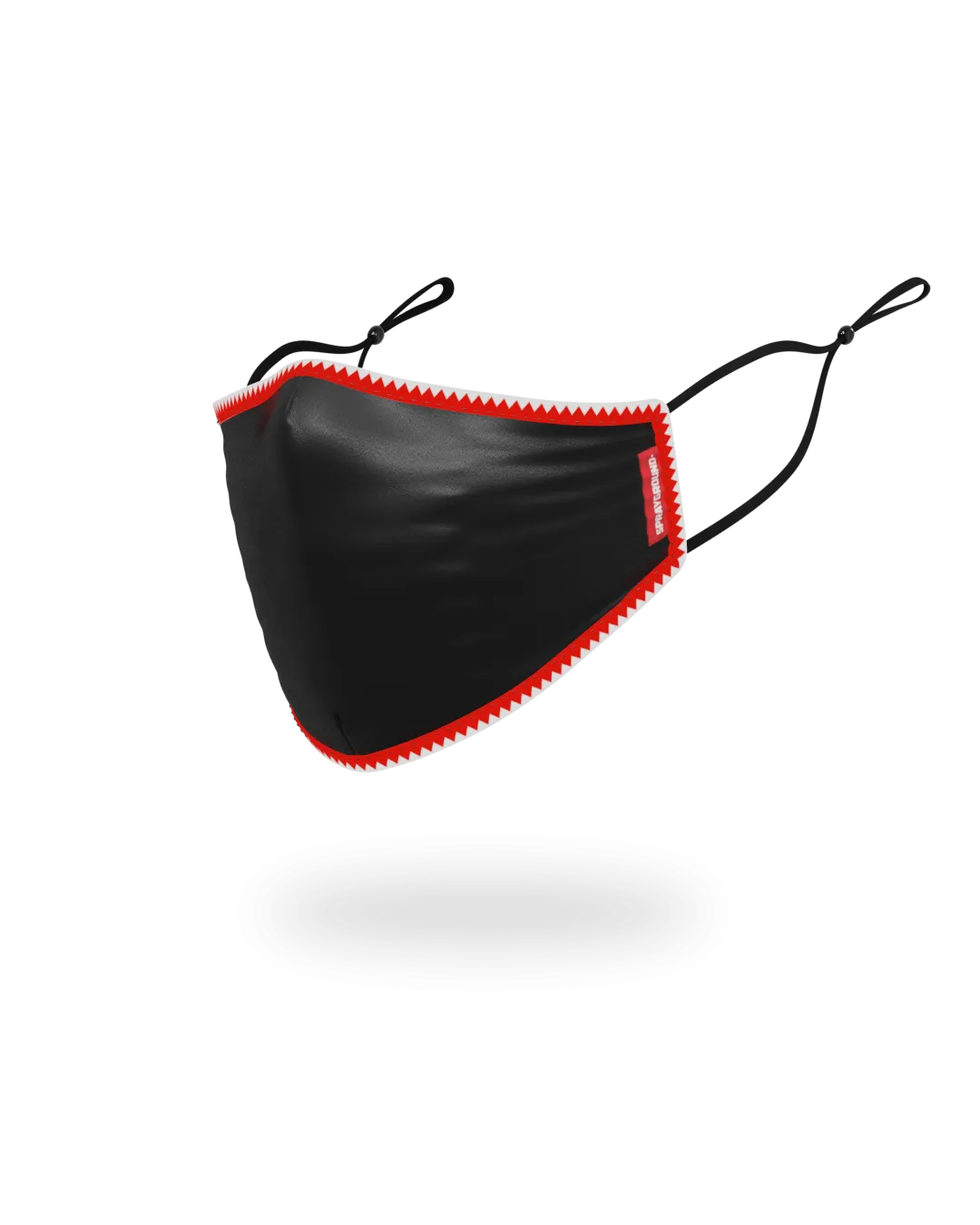 ADULT VERTICAL SHARK (BLACK) FORM-FITTING FACE MASK