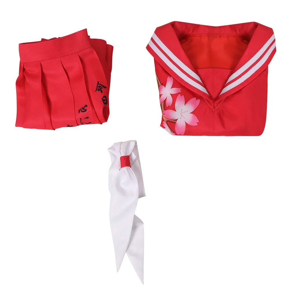 Adulte Japonais Bosozoku To kkou Fuku Robe Rouge Cosplay Costume