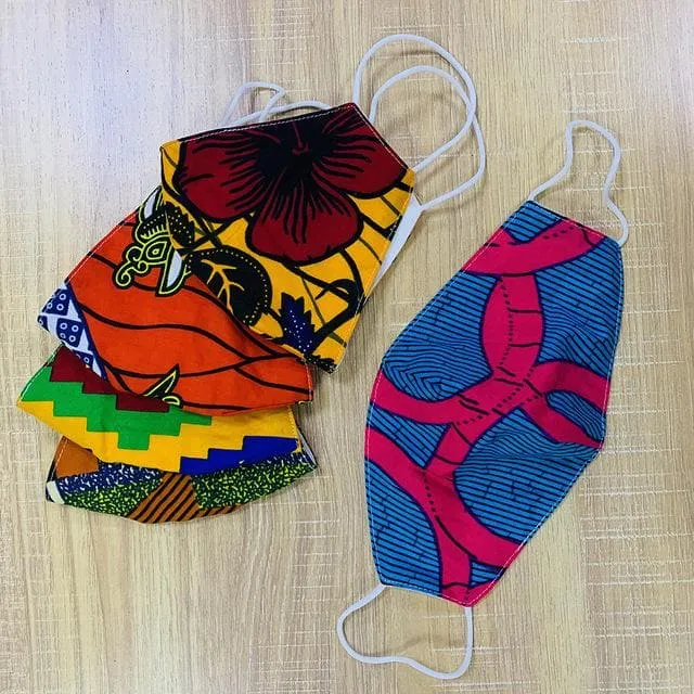 African Print Cotton Facemask, Reusable Facemask - Bundle Offer: