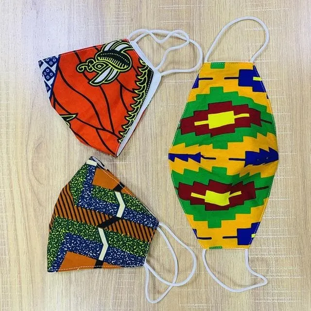 African Print Cotton Facemask, Reusable Facemask - Bundle Offer: