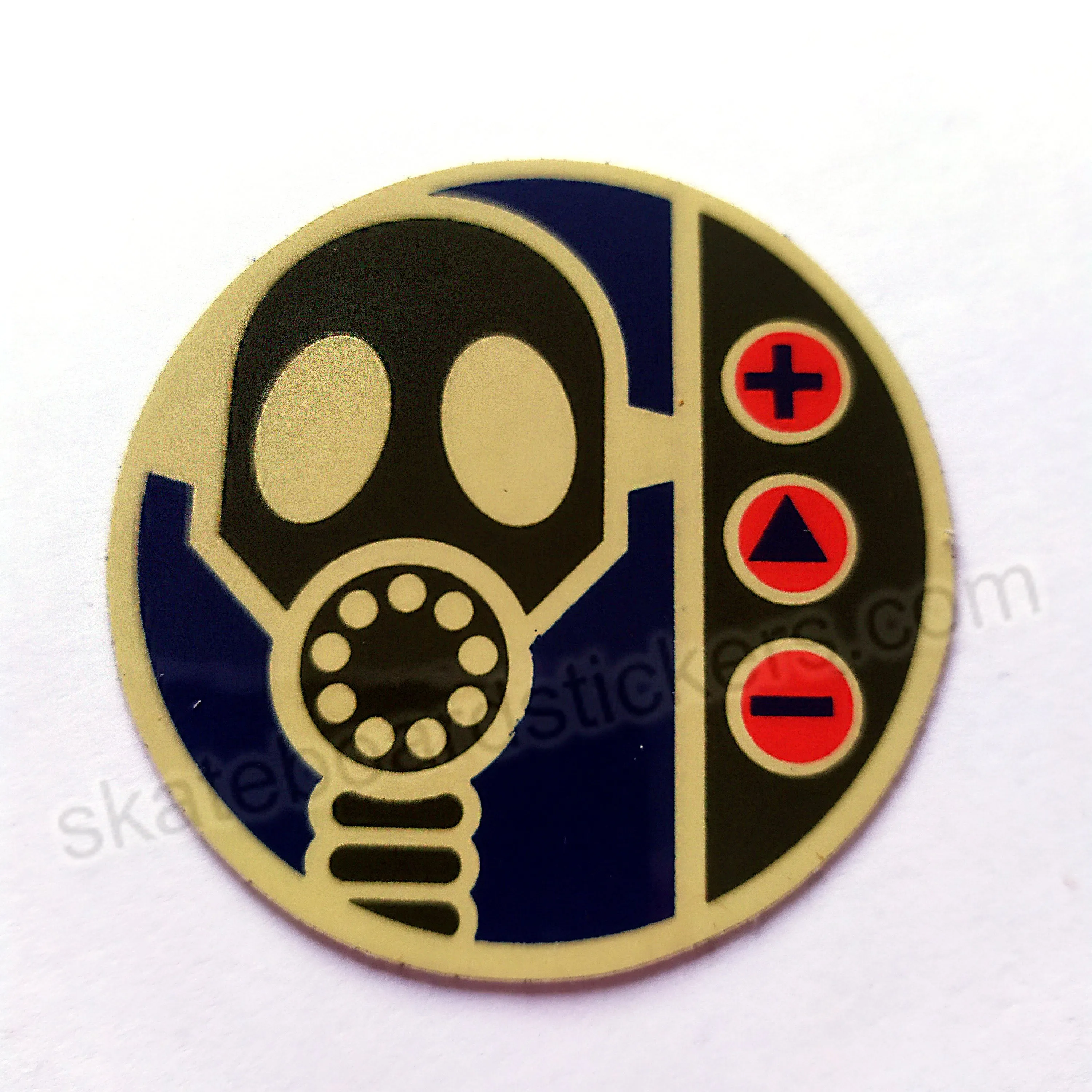 Alien Workshop Skateboard Sticker - Gas Mask - 5.5cm across approx