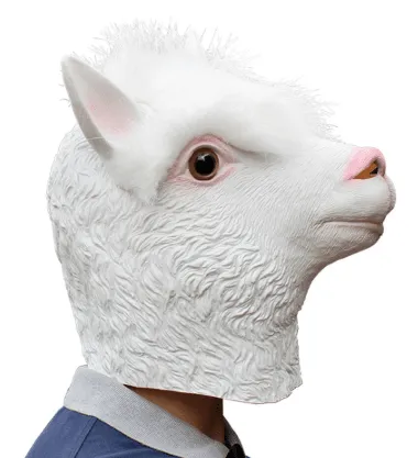 Alpaca Head Latex Party Mask