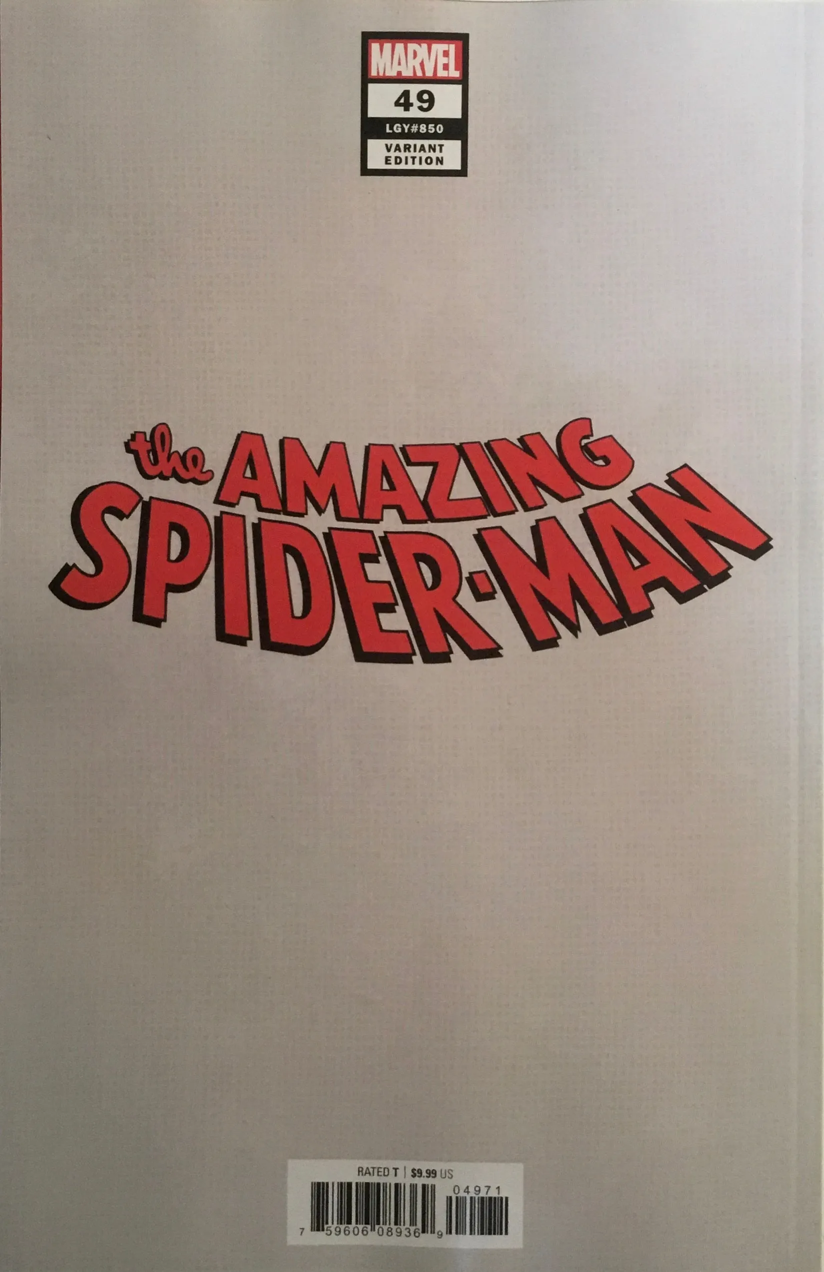 AMAZING SPIDER-MAN (2018-2022) #49 QUESADA 1:50 VARIANT COVER