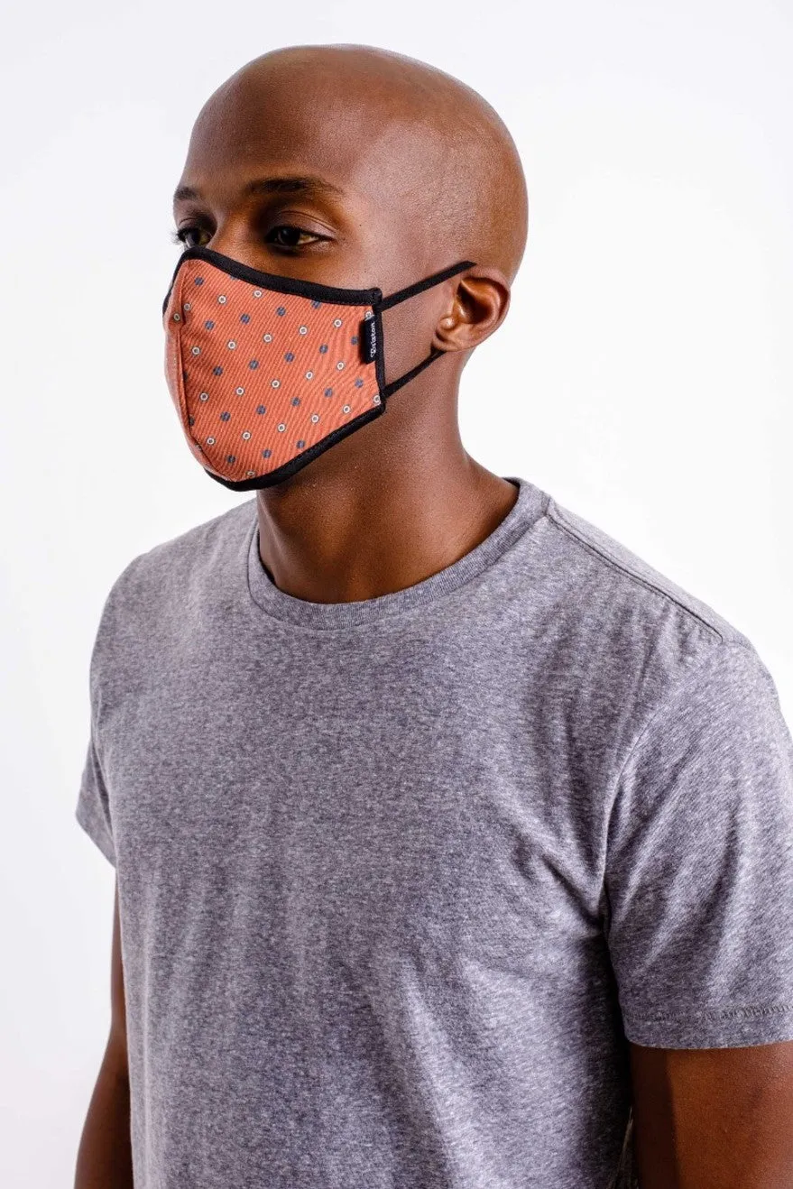 Antimicrobial 4-Way Stretch Face Mask - Polka