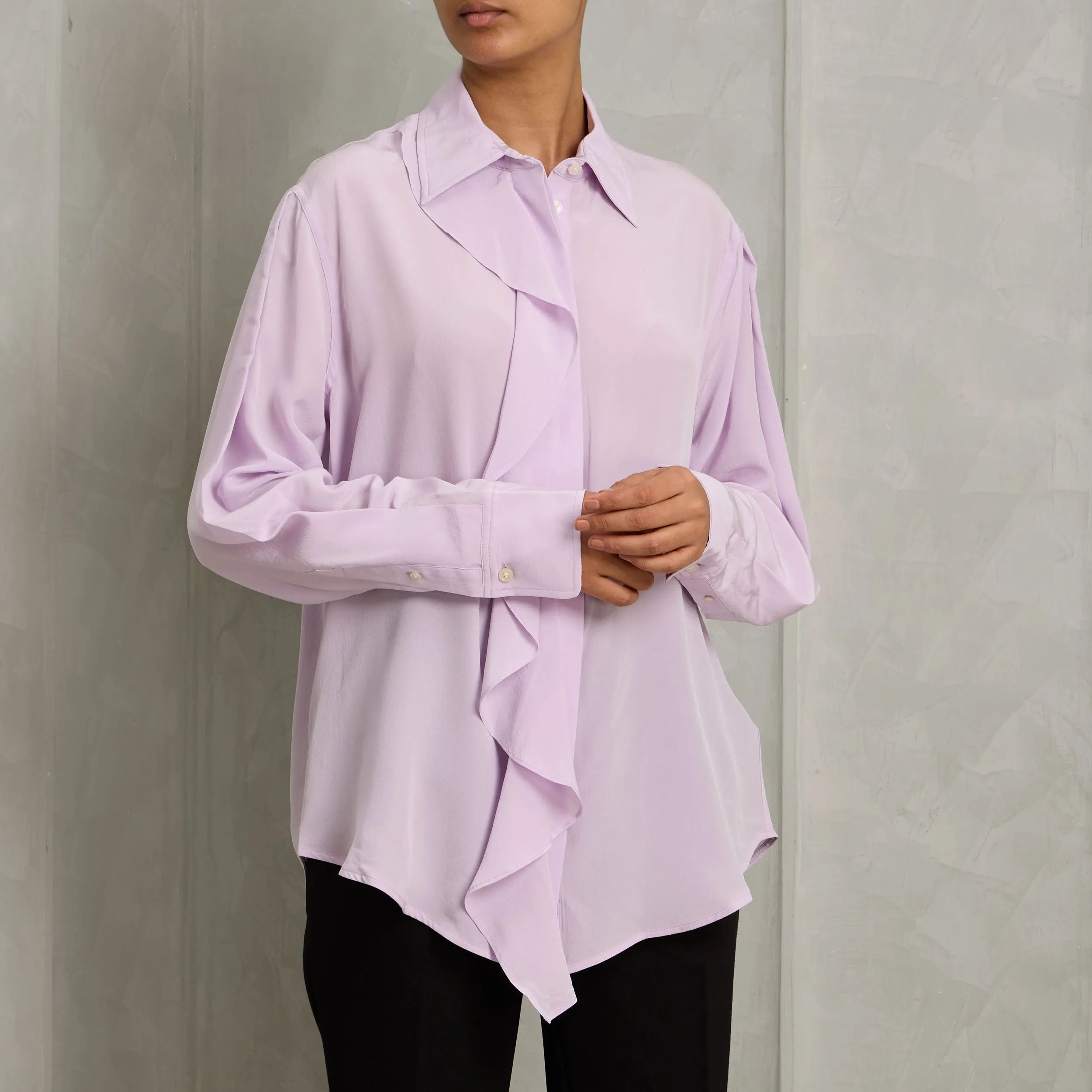 Asymmetric Ruffle Blouse