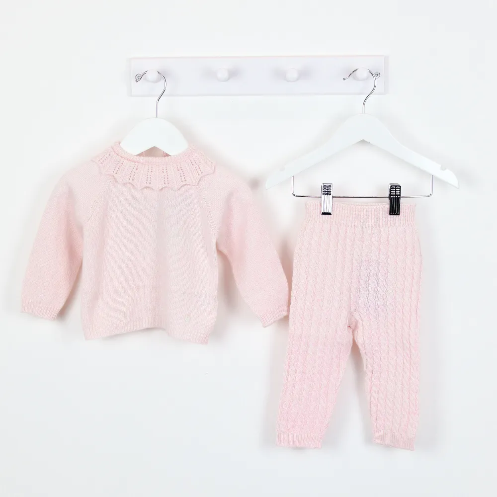 AW Wedoble Girls Pink Knitted 2 Piece Set