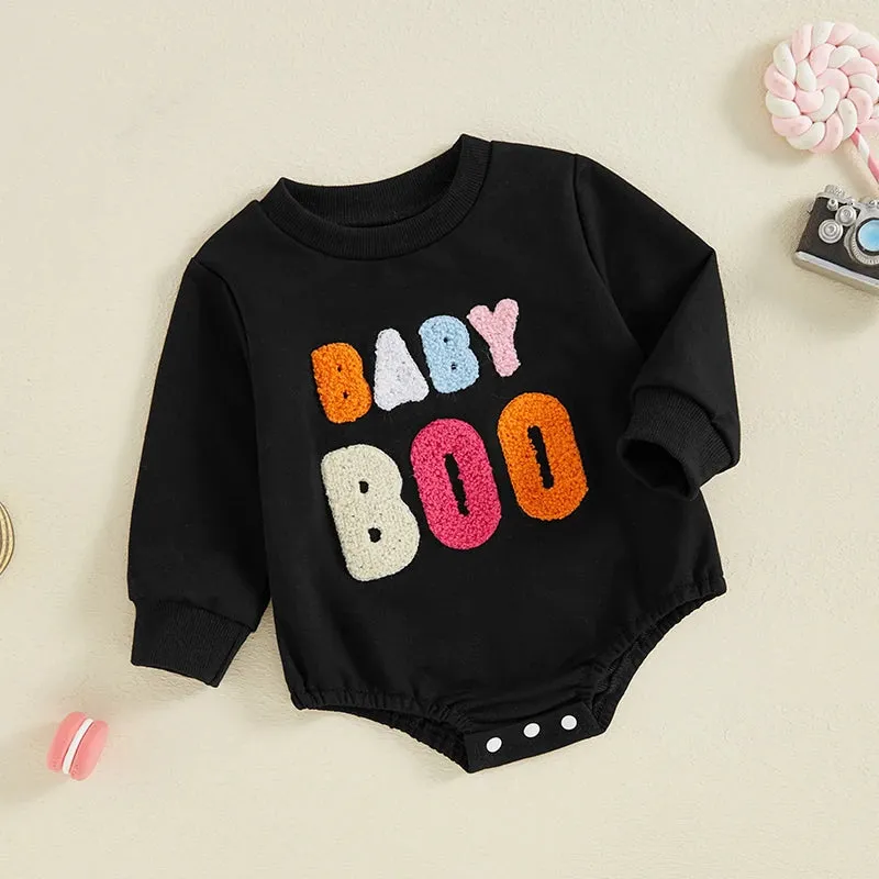 BABY BOO Black Long-Sleeve Onesie