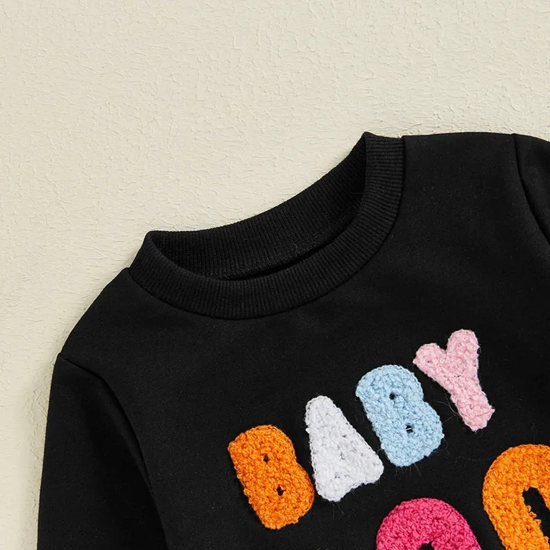 BABY BOO Black Long-Sleeve Onesie