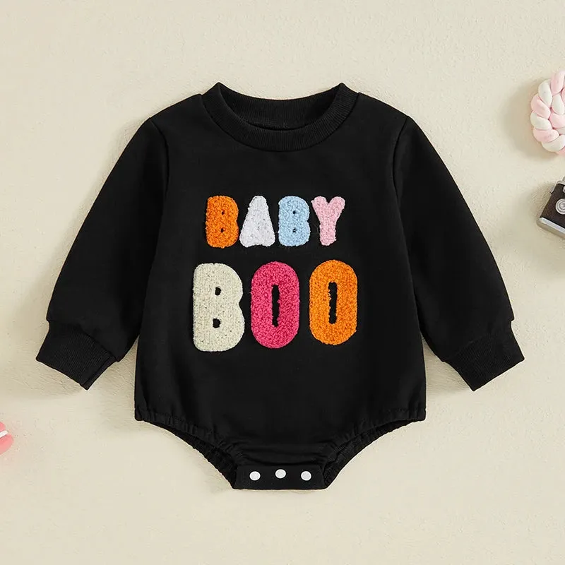 BABY BOO Black Long-Sleeve Onesie