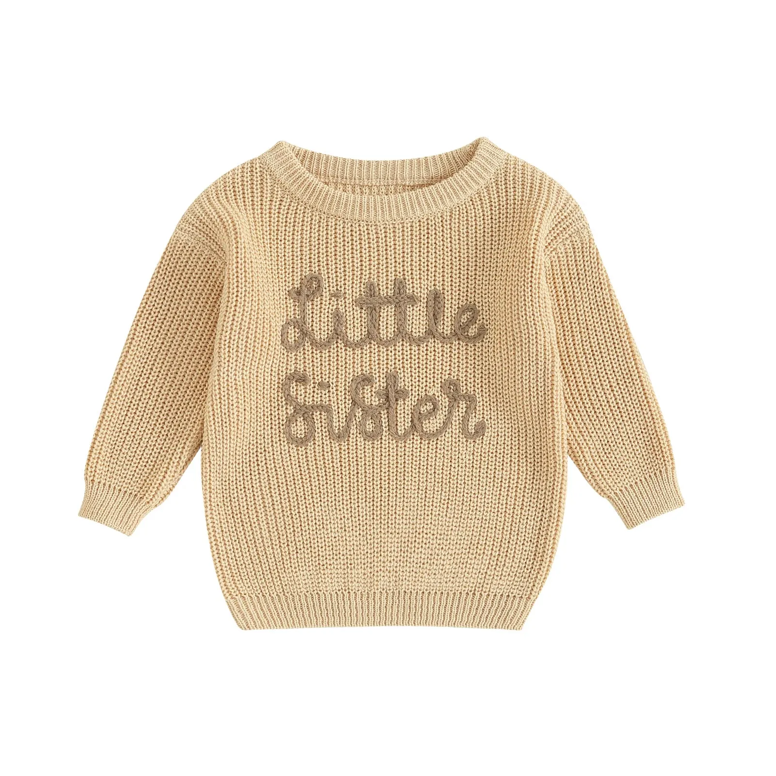 Baby Girls Deluxe Sweater - LITTLE SISTER - to 18M