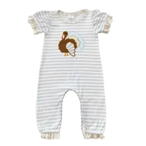 Baby Romper - Unisex - Thanksgiving Turkey Beige Layette