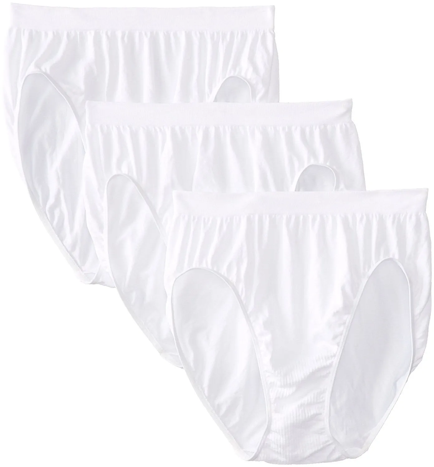 Bali Women's Comfort Revolution Seamless High-Cut Brief Panty (3 Pack)