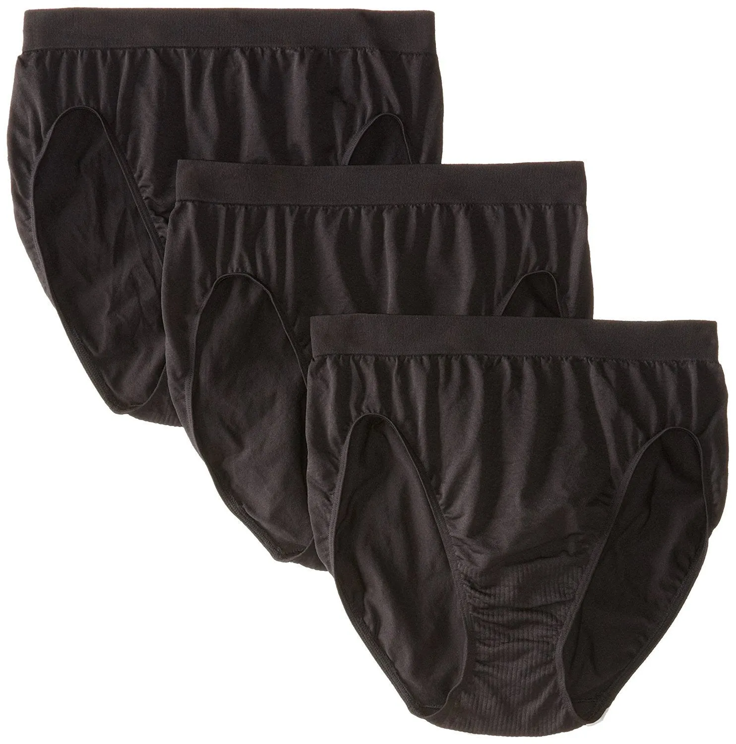 Bali Women's Comfort Revolution Seamless High-Cut Brief Panty (3 Pack)