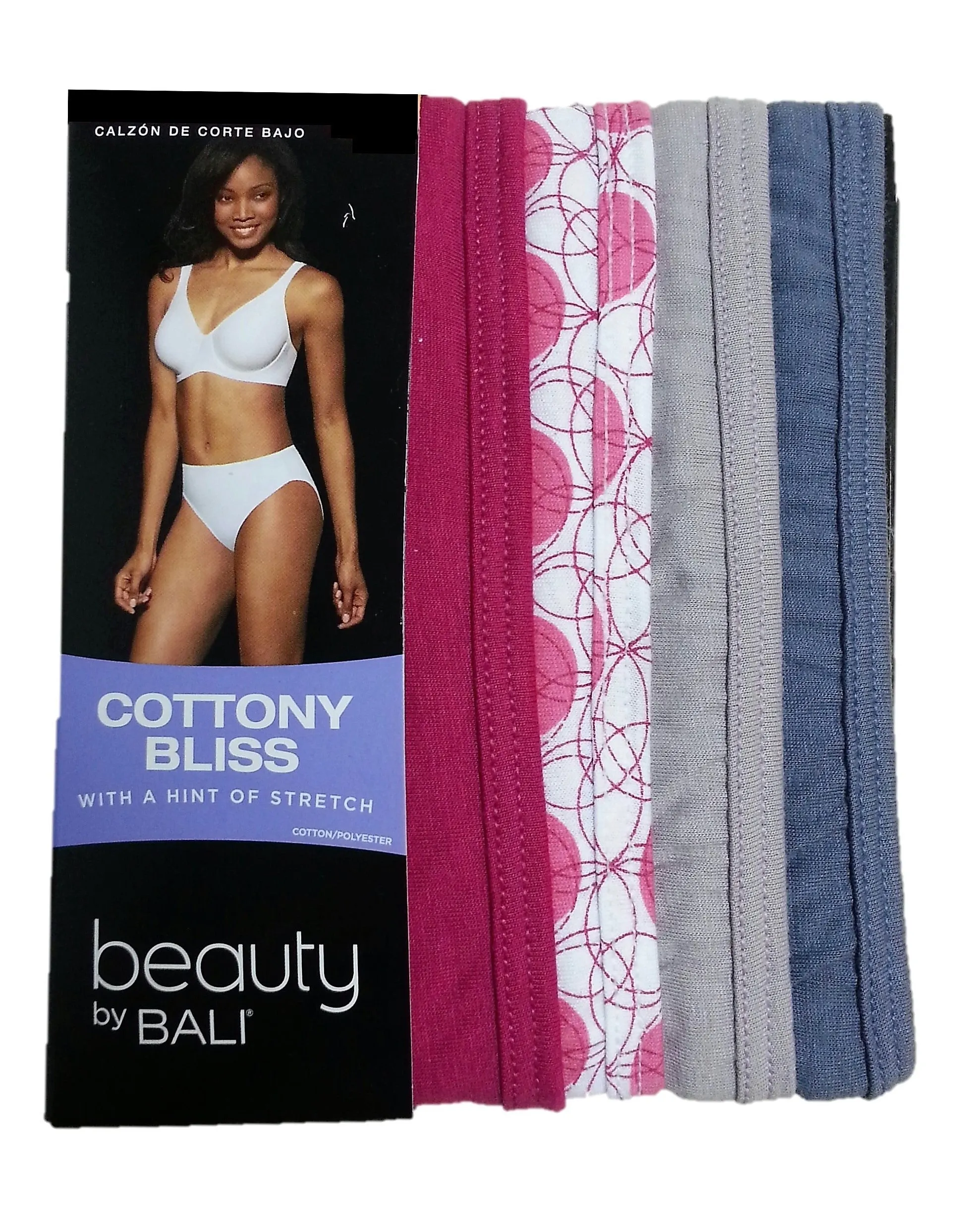 Bali Women's Cottony Bliss High Cut Brief 4 Pk Style Number UG43WP