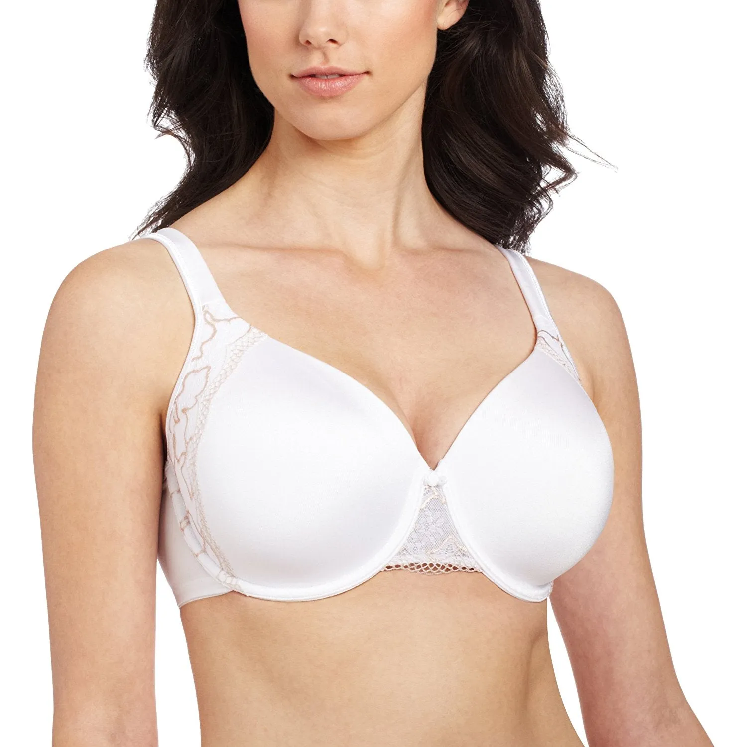 Bali Women's One Smooth U Underwire Bra with Lace Side Support