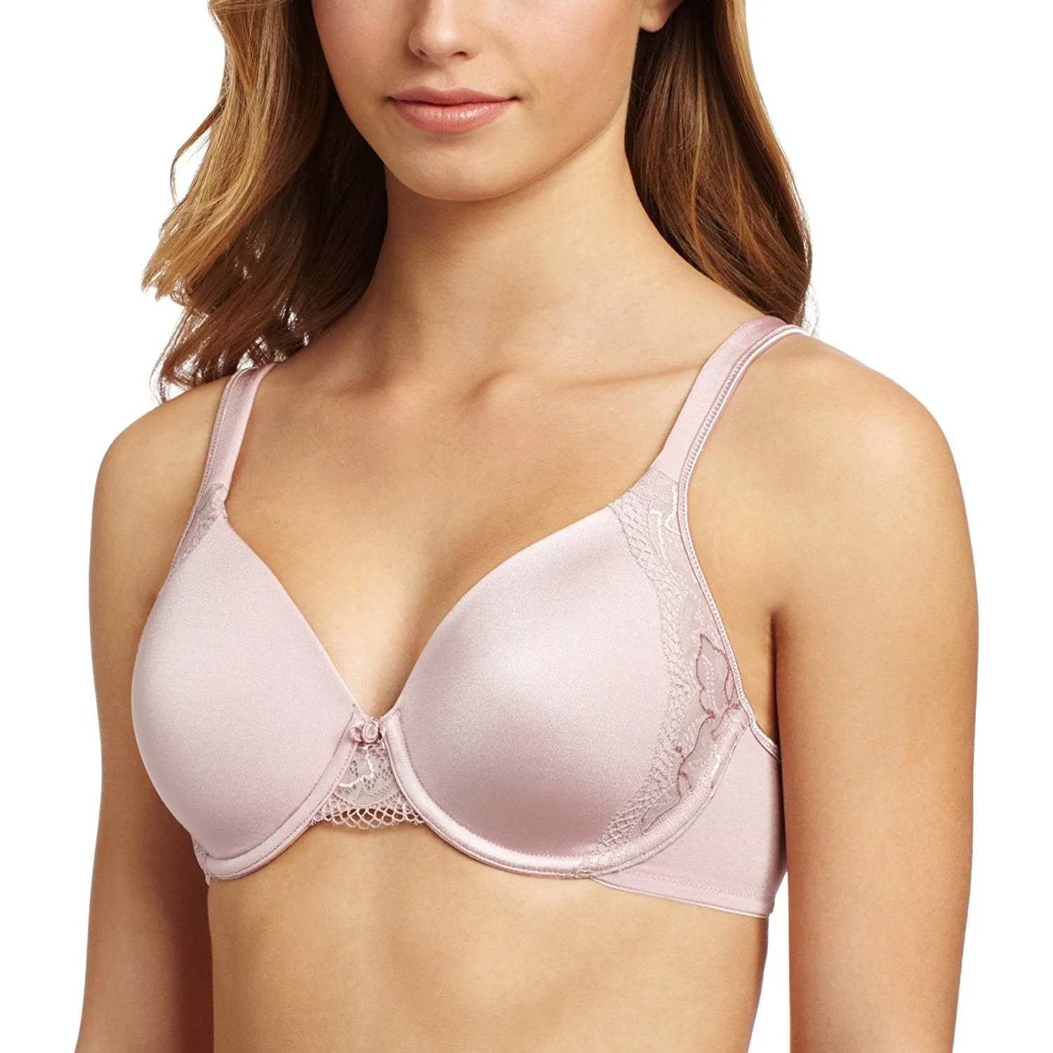 Bali Women's One Smooth U Underwire Bra with Lace Side Support