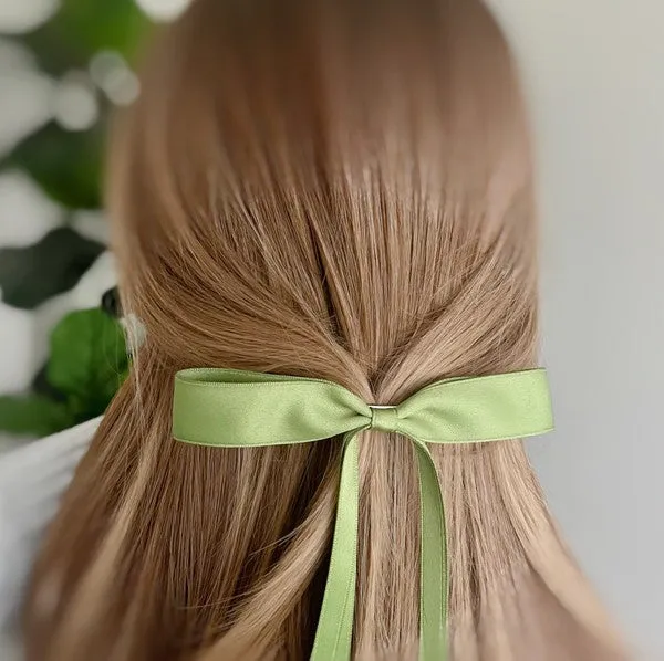 Ballerina Slim Bow Hair Clip Set Of 4