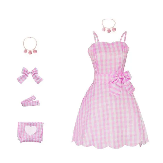 Barbie Pink Dress Cosplay Costume