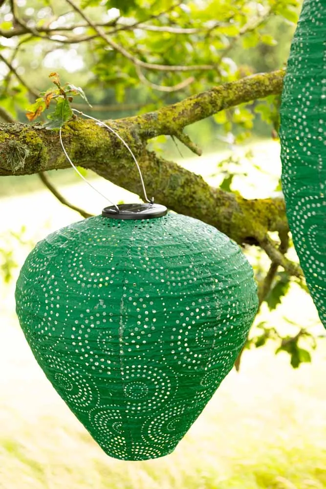 Bell Shaped Green Outdoor Garden Lantern