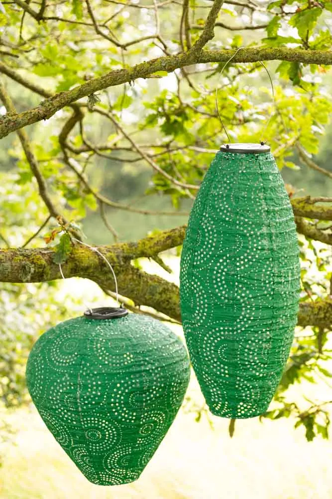 Bell Shaped Green Outdoor Garden Lantern