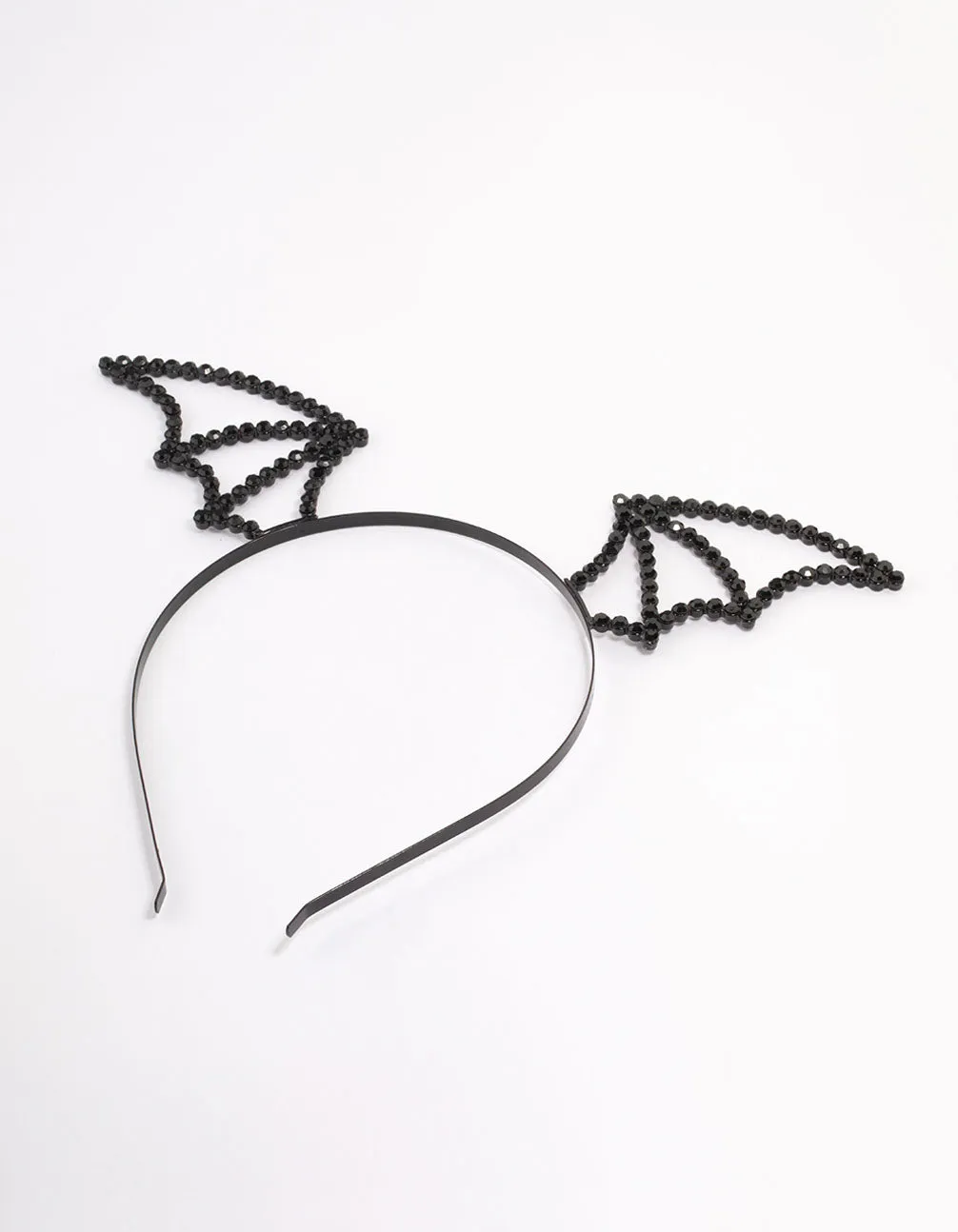 Black Bat Wing Beaded Headband