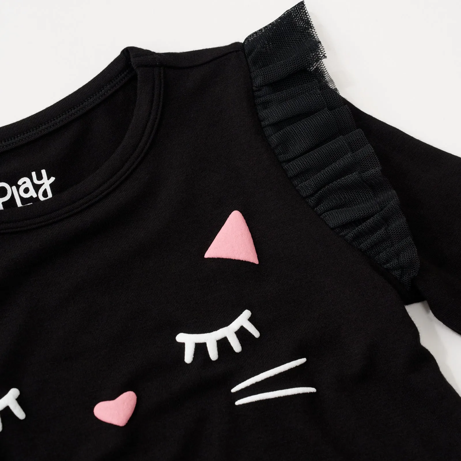 Black Cat Graphic Flutter Tee