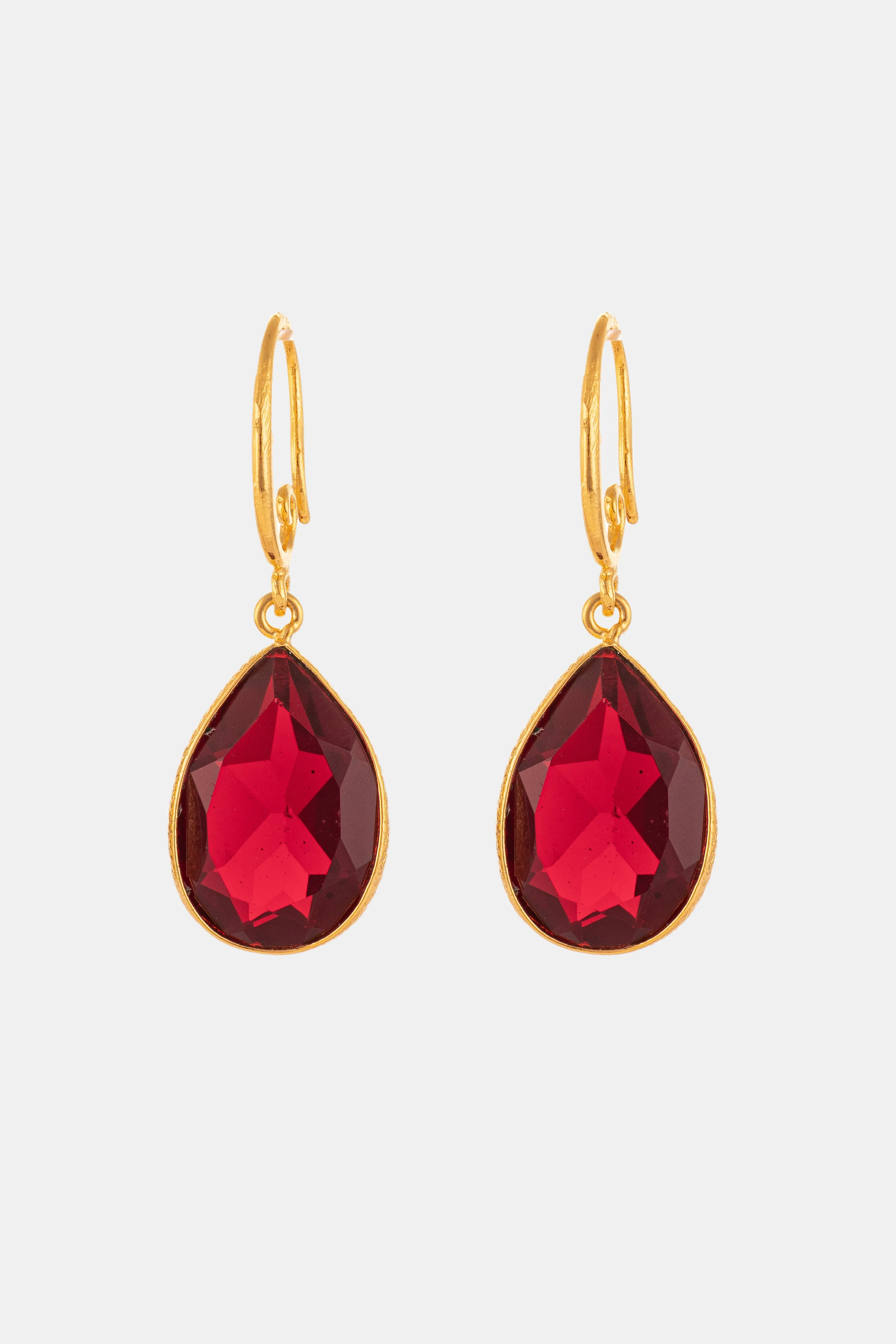 Blood Red Drop Earrings