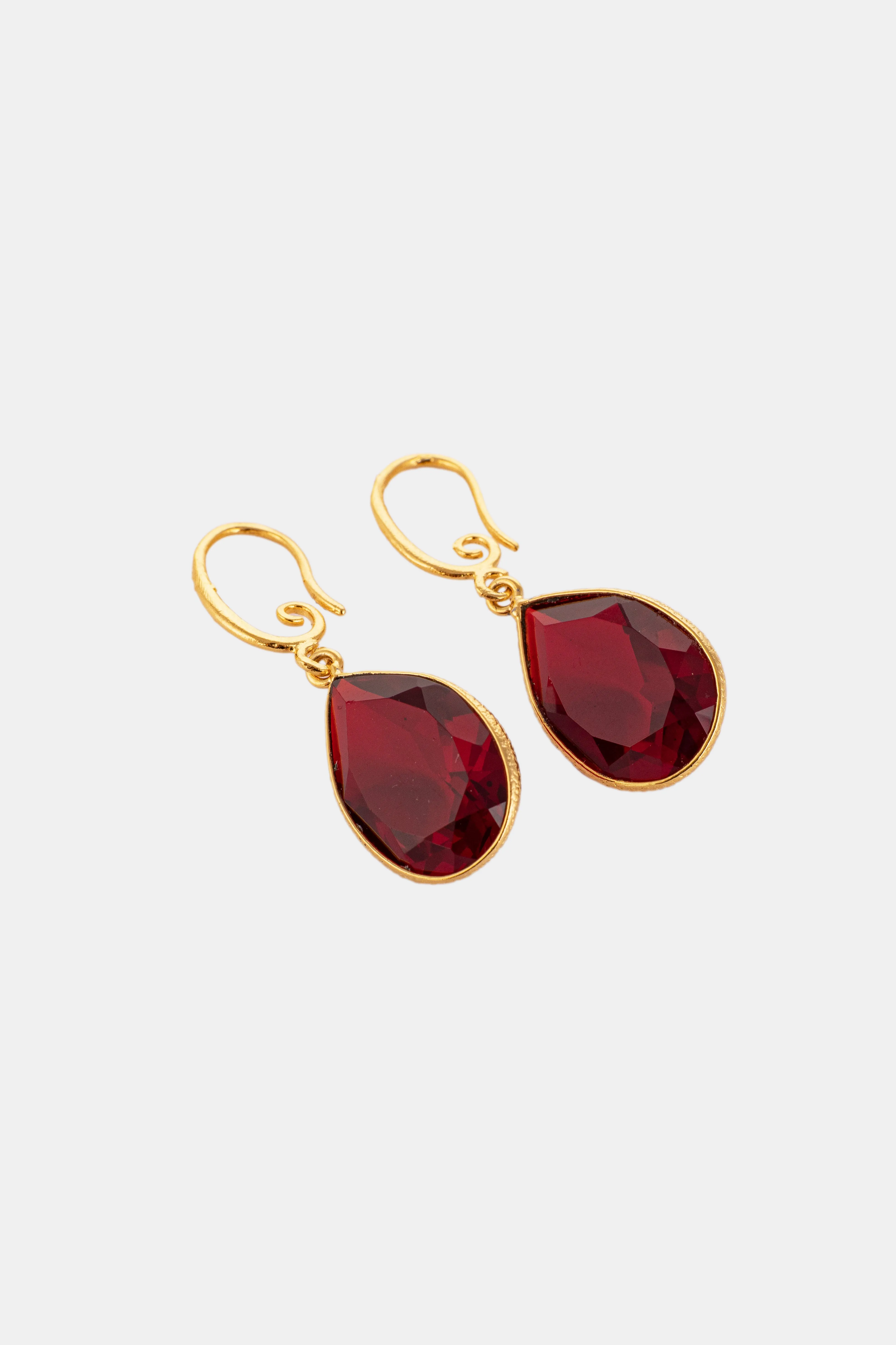 Blood Red Drop Earrings