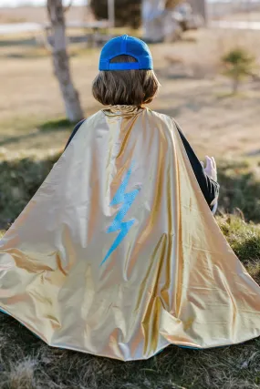 Blue Lightning Holographic Reversible Cape