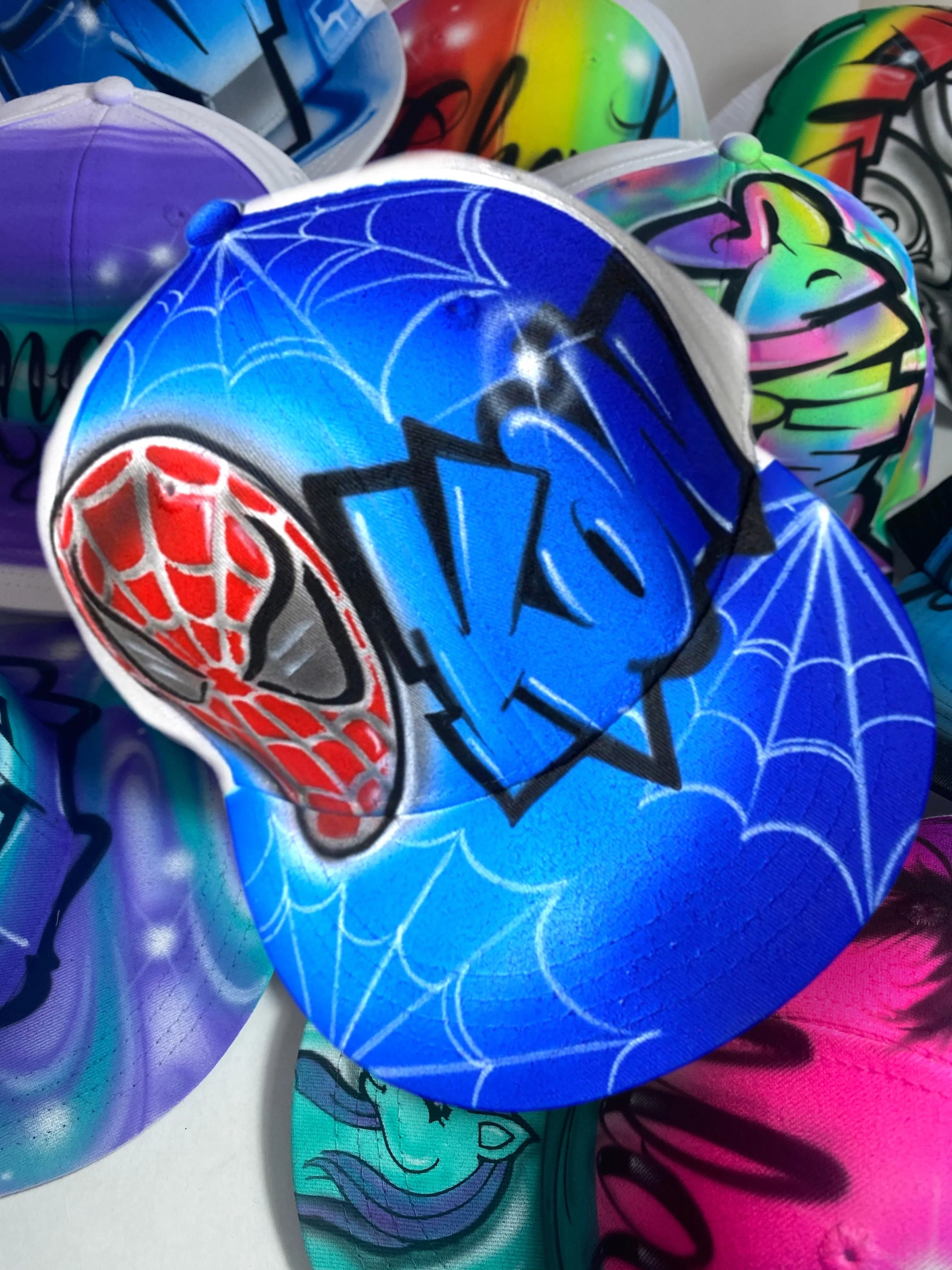 Blue Spider Web Snapback