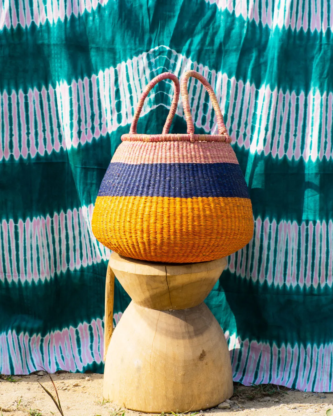 Bolo Colour Block Basket With Handles