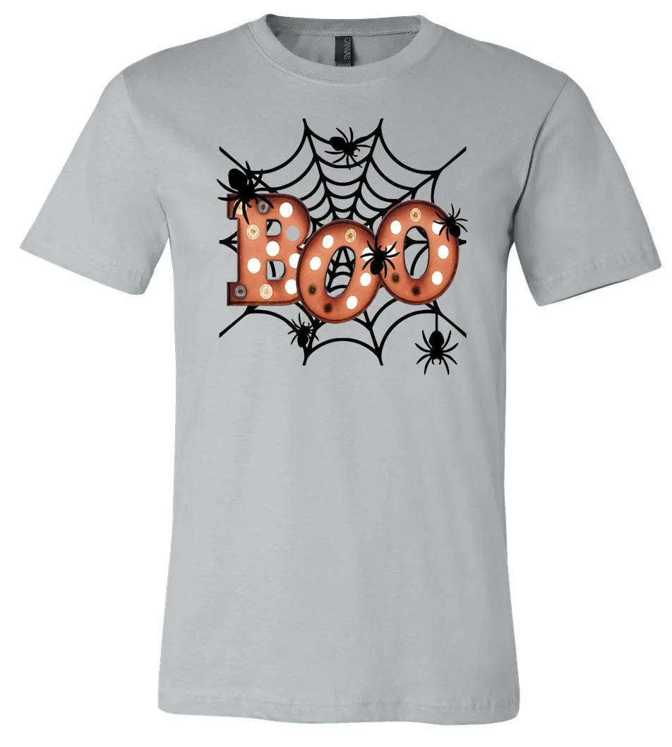 Boo Spiderweb - Silver Short/Long Sleeve Tee