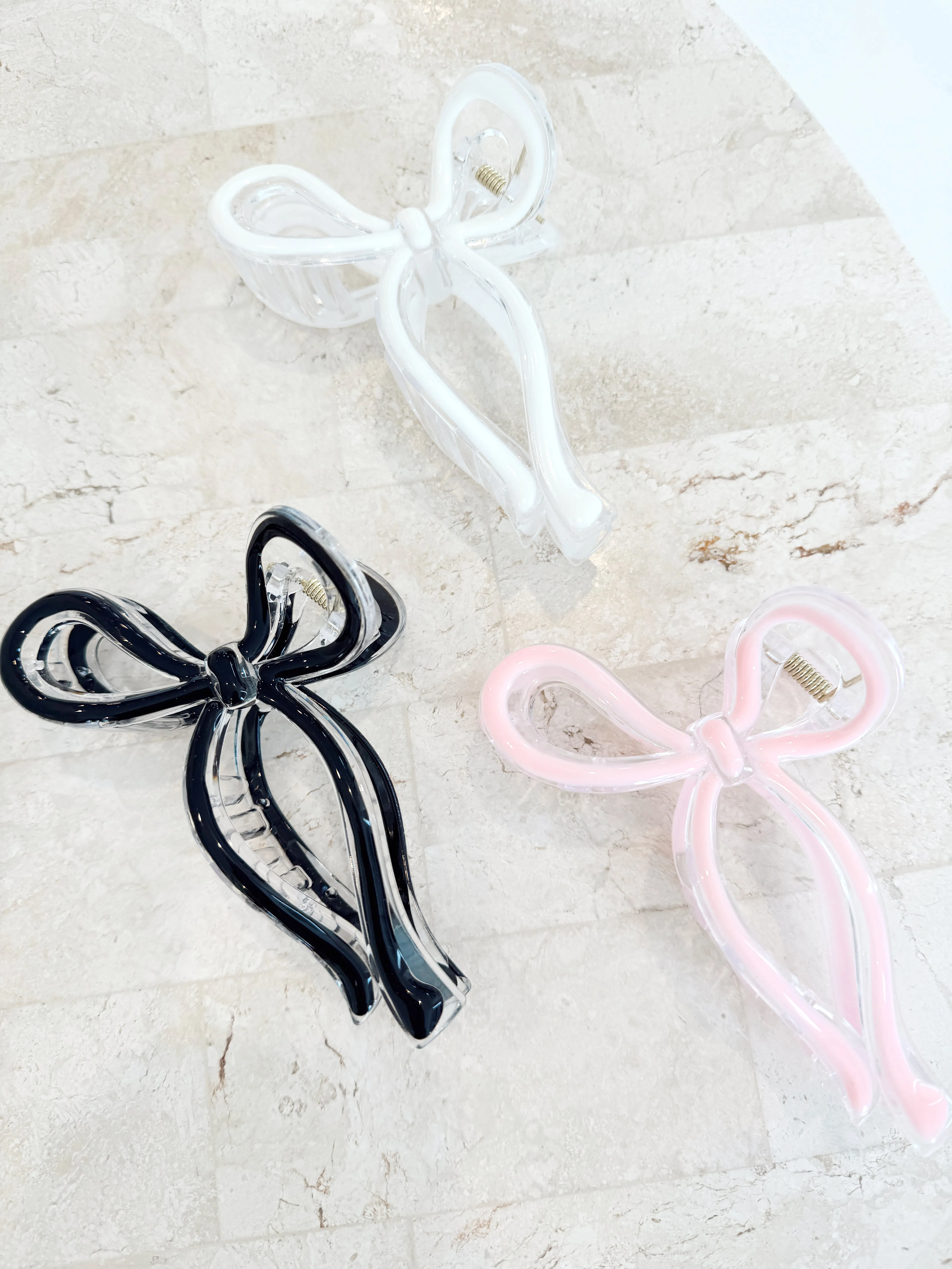 Bow Clip - Black Outline