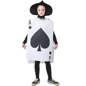 Boy Ace of Spades Hearts Poker Playing Card Costume