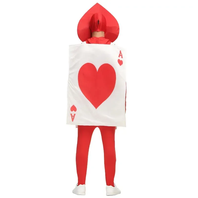 Boy Ace of Spades Hearts Poker Playing Card Costume